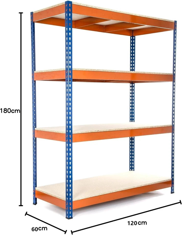 Heavy Duty Warehouse Racking Garage Shelving Storage Shelves Metal Shelf Unit 180x120x60cm