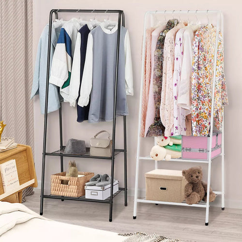 Metal Clothes Rail Hanging Rack Garment Display Stand Storage Shelf