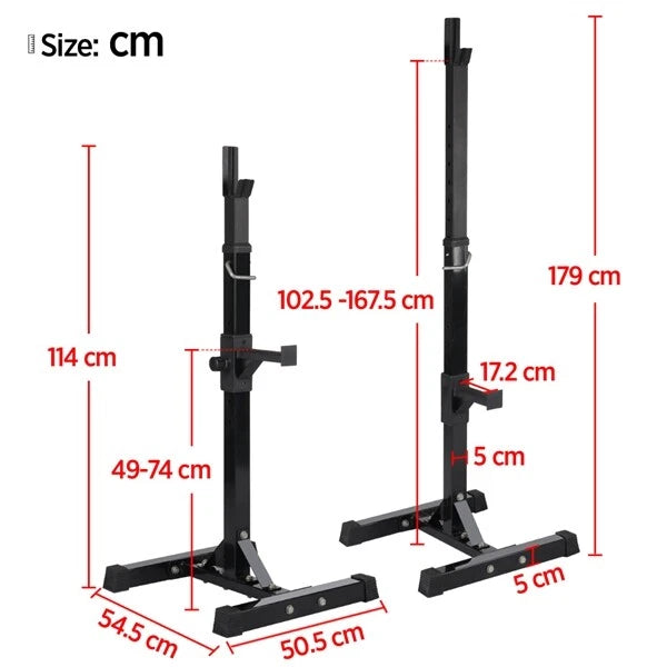 Squat Racks Barbell Rack Stand Adjustable Olympic Weight Bench Press Home Gym