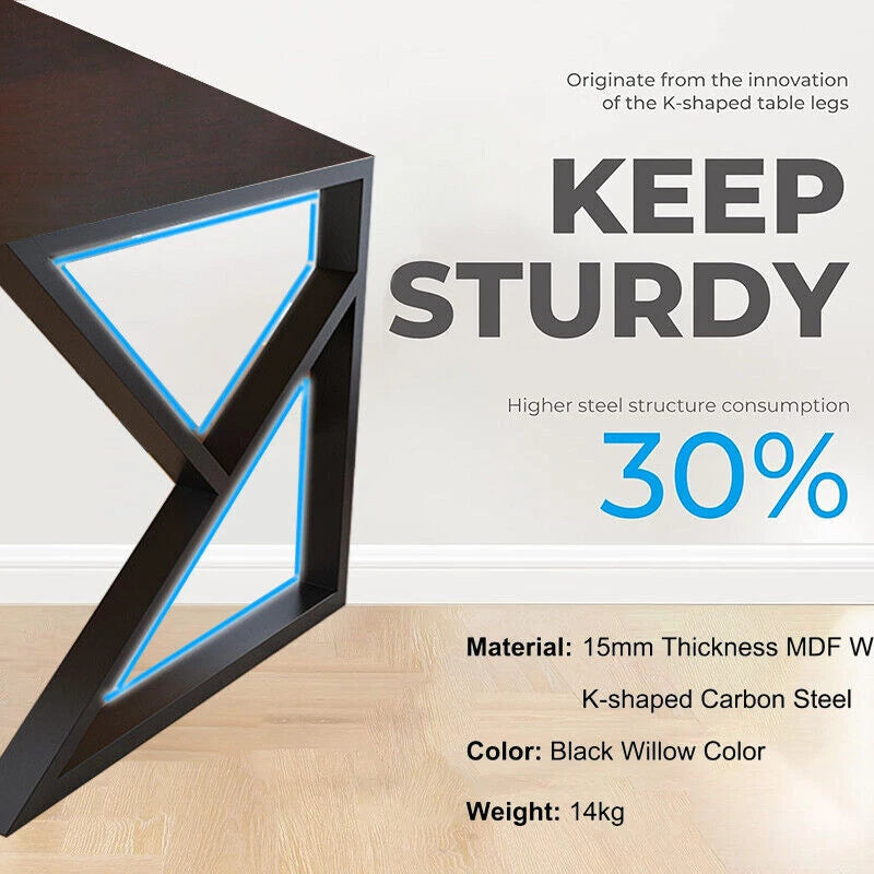 Computer Desk Laptop Pc Study Table Office Desk Home Furniture Workstation Shelf