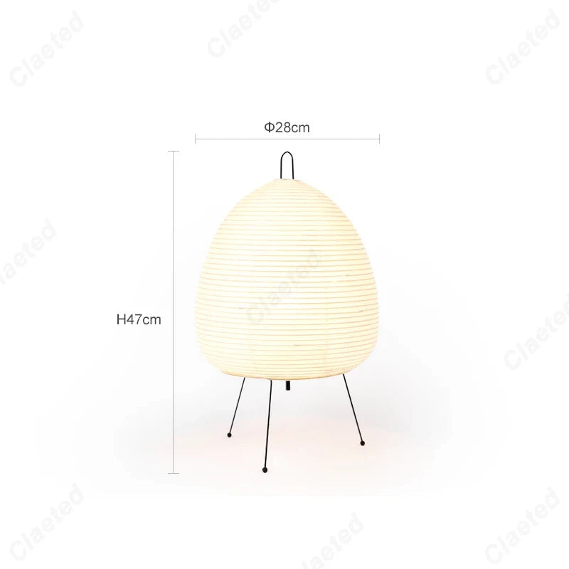 Japanese Design Paper Table Lamp Tripod Rice Paper Table UK Plug