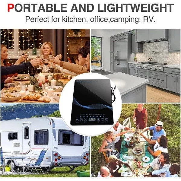 2200W Electric Induction Hob Portable Digital Touch Single Cooker Hot Plate Tool