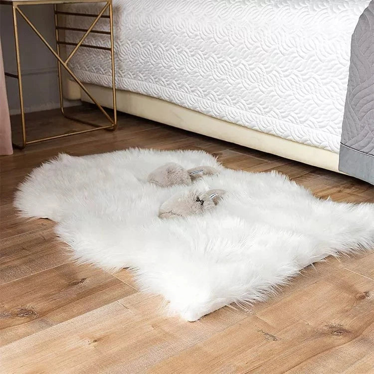 Large Faux Fur Sheepskin Rug Fluffy Mat Room Sofa Hairy Mat Shaggy Floor Carpet