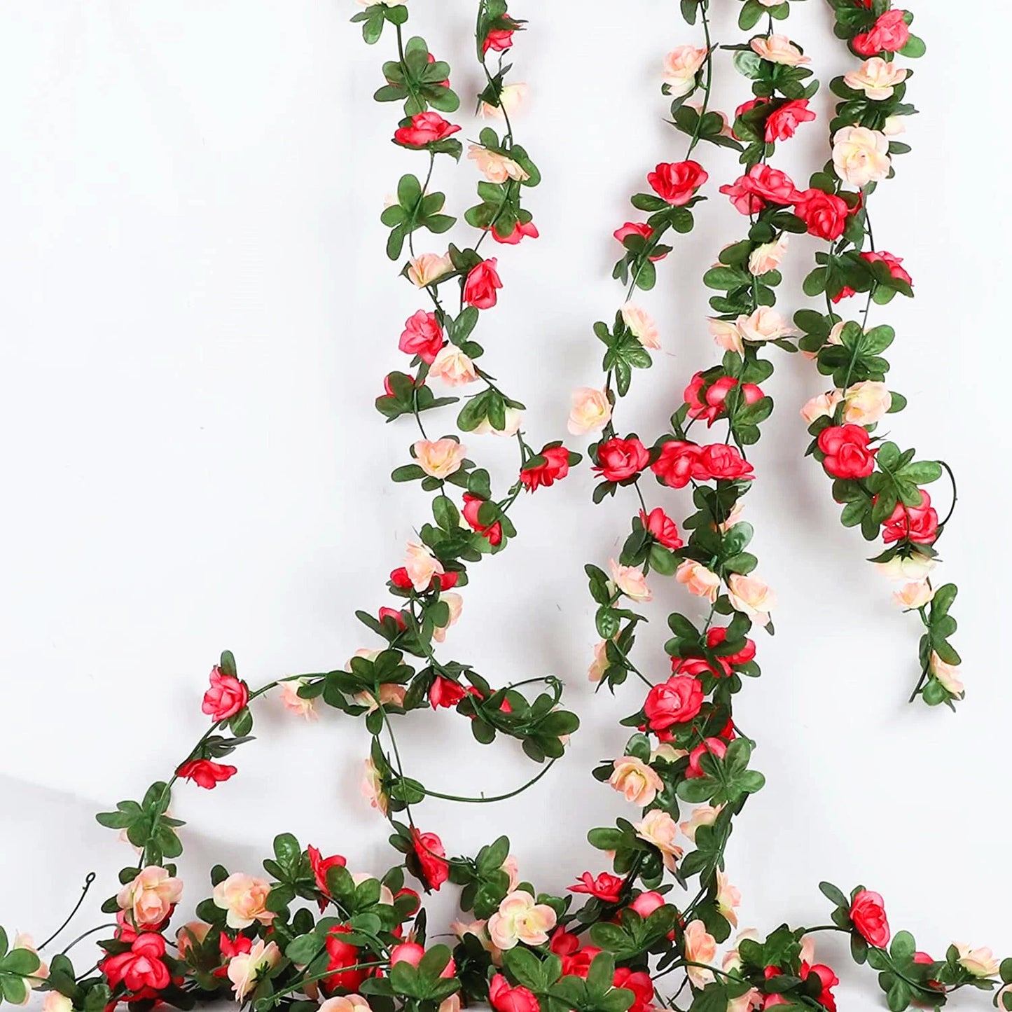6pcs pink 48 FT Flower Garland Fake Rose Vine Artificial Flowers Hanging decor