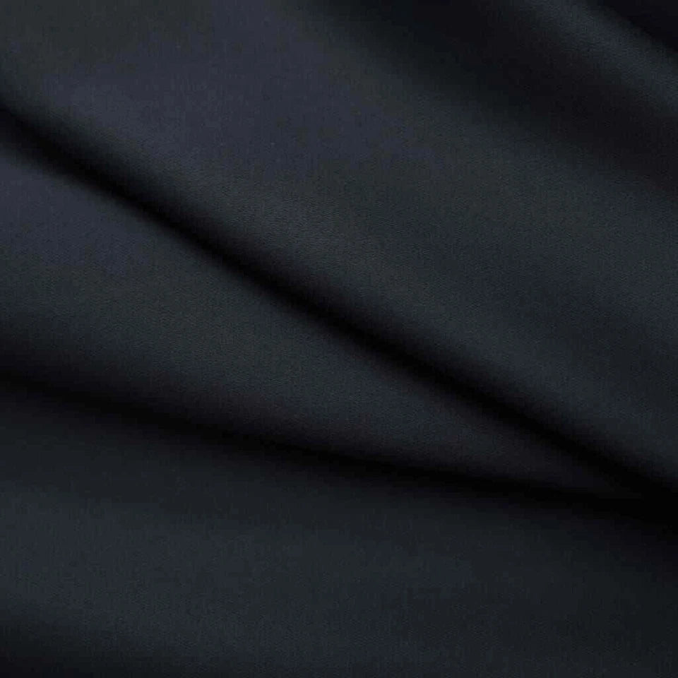Blackout Curtain with Hooks Blind Drapery Window Covering ( Black)