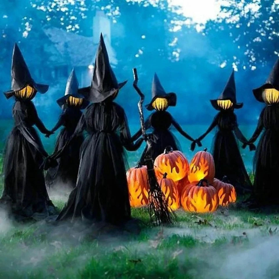 LightUp Witches Screaming Halloween Party Outdoor Decor