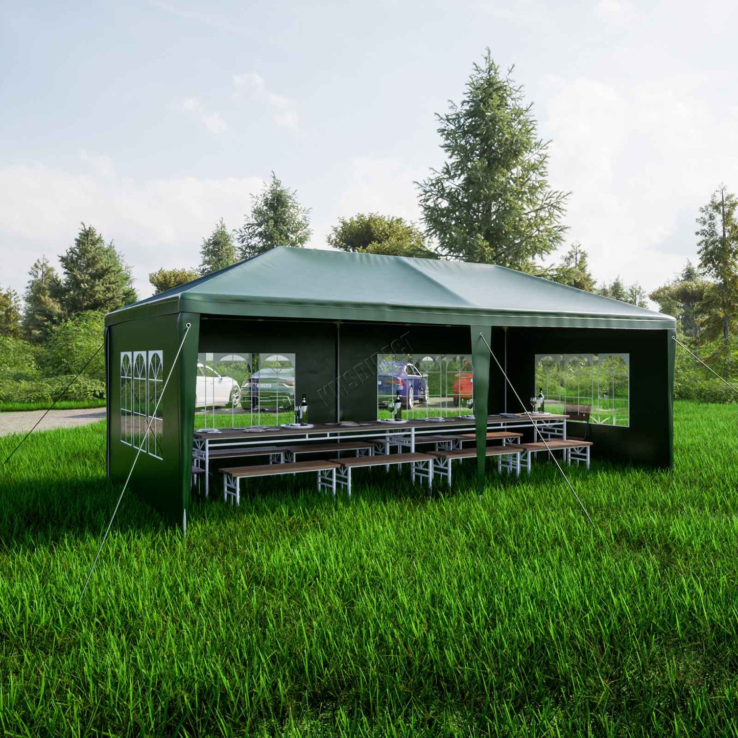 3x6m Garden PE Gazebo Party Wedding Camping