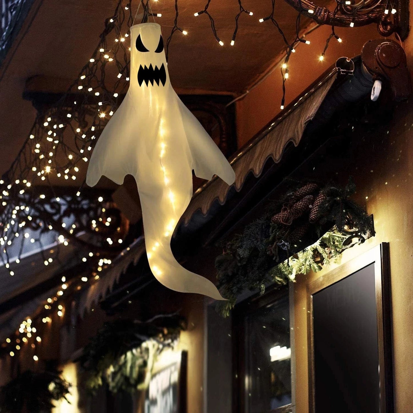 4X Halloween LED Light Ghost Outdoor Decors Garden Prop Party Hanging Decor