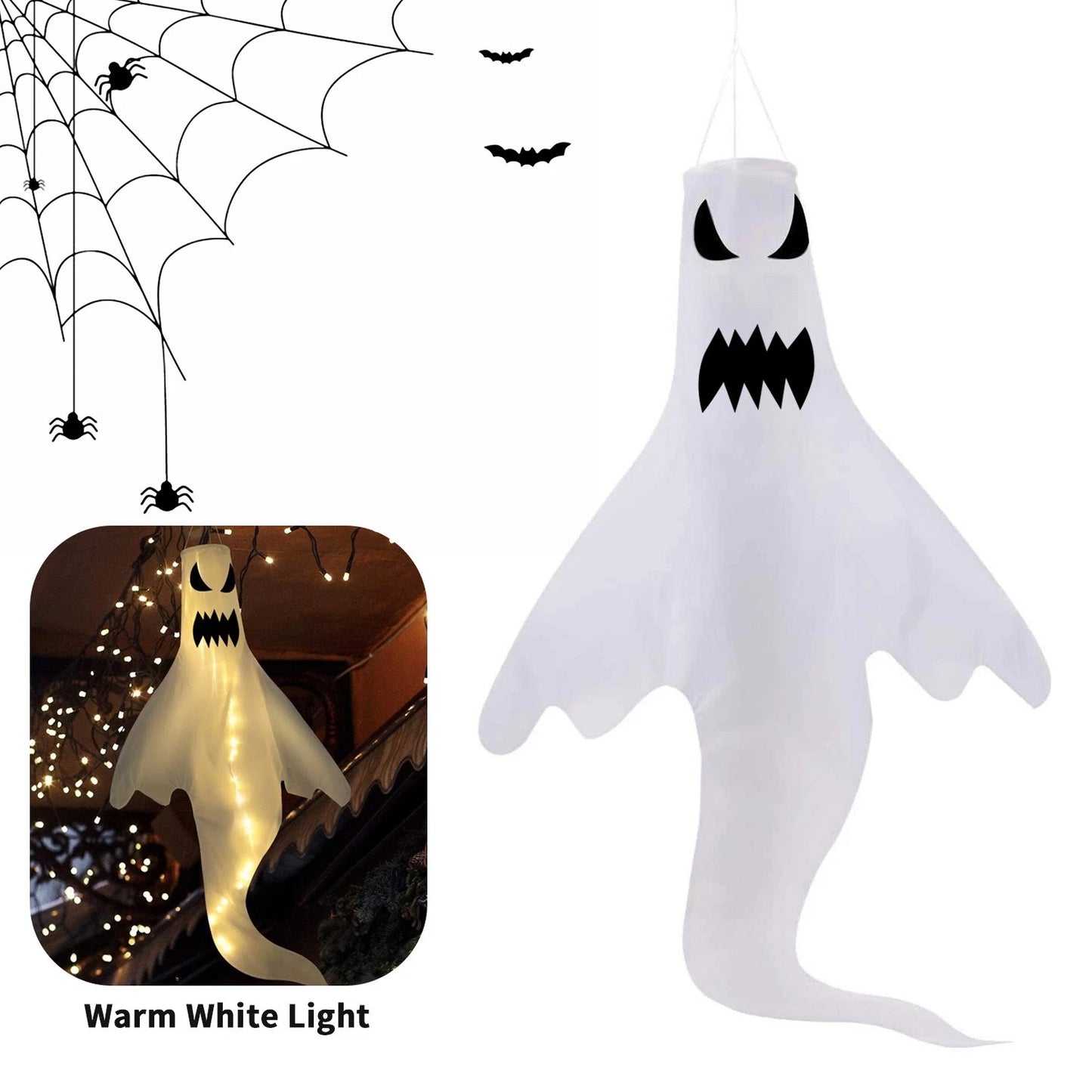 4X Halloween LED Light Ghost Outdoor Decors Garden Prop Party Hanging Decor