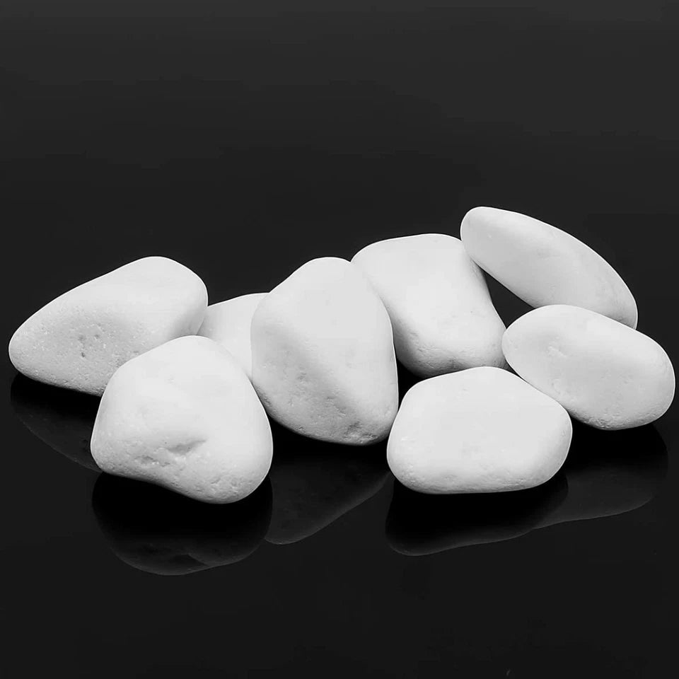 Decorative MARBLE EXTRA WHITE Stones / Pebbles HOME & GARDEN AQUARIUM 20-70 mm