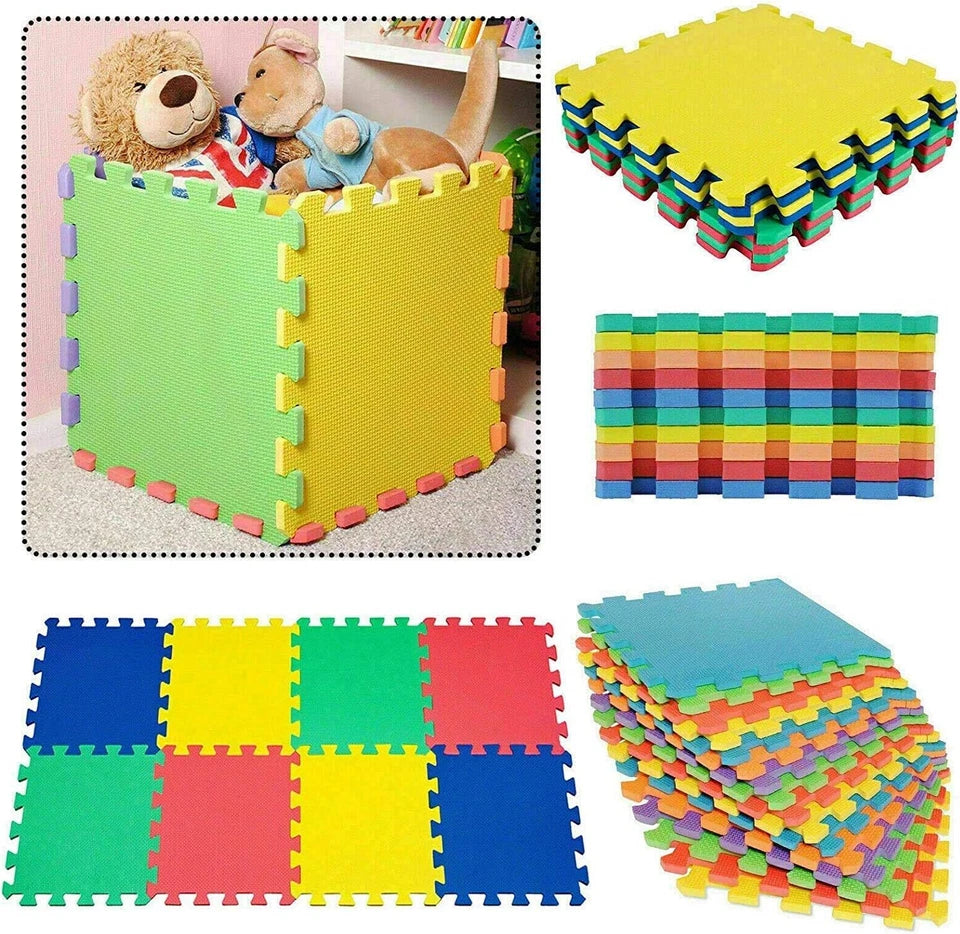Large Eva Foam Mat Soft Floor Tiles Interlocking Play Kids Baby Mats Gym 30x30cm