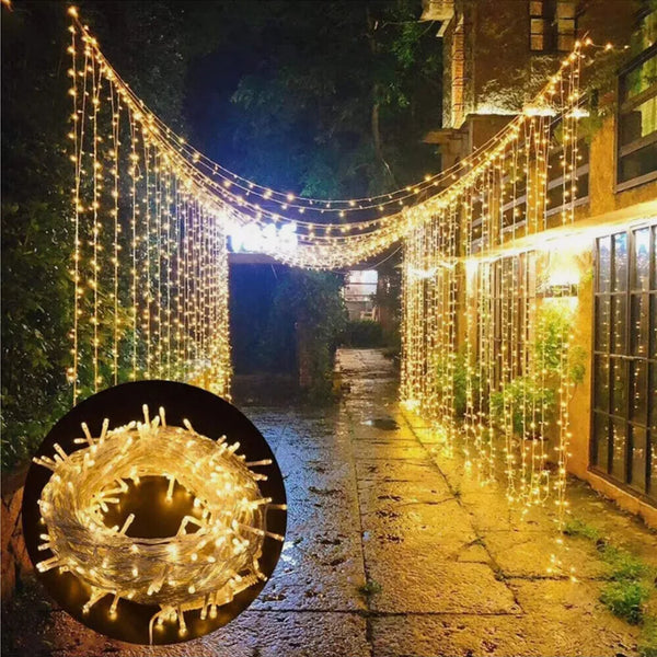 Fairy String Lights 10-50m Mains Plug In Christmas Tree Indoor & Outdoor Remote
