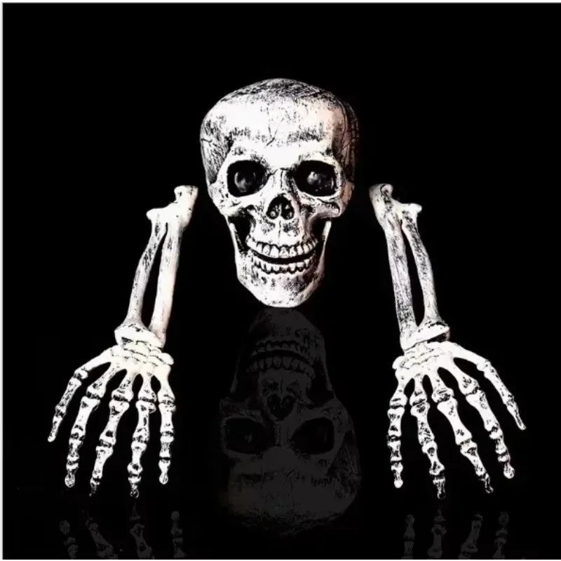 Scary Halloween Decoration Skeleton Bones Prop Human Skull Party Ground Breaking