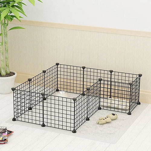 12 Panel Pet Playpen Metal Puppy Dog Small Animals Cage Run Fence Indoor Outdoor