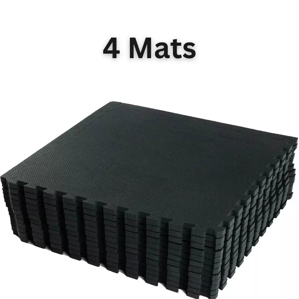 Yoga Tiles Mat Gym Thick Flooring Interlocking Floor Mats Soft Foam 60x60cm