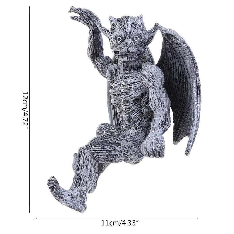 Home Wall Art Hanging Resin Gargoyle Garden Adornment Ornaments Outdoor Decor UK