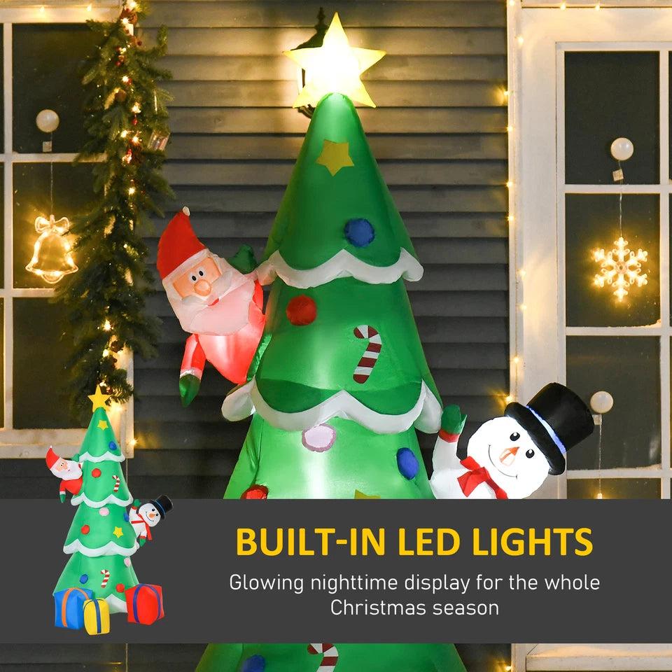 7ft Christmas Inflatable Tree LED Lighted for Indoor Outdoor Decor