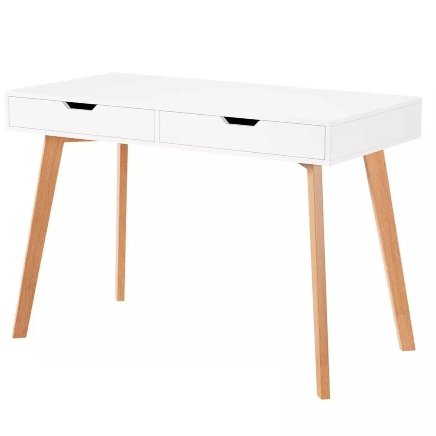 Wooden Computer Desk Dressing Table Home Office Study Bedroom With Drawers White