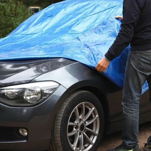 Heavy Duty Blue Tarpaulin Regular Waterproof Cover Tarp Ground Sheet All Sizes