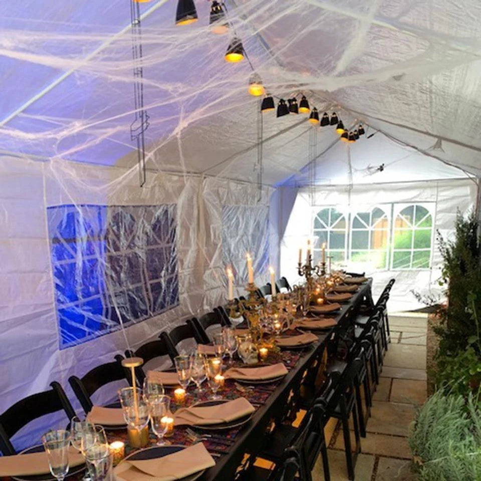 3x6M Gazebo Marquee Party Tent With 6 Sides Garden Patio Outdoor Canopy White UK