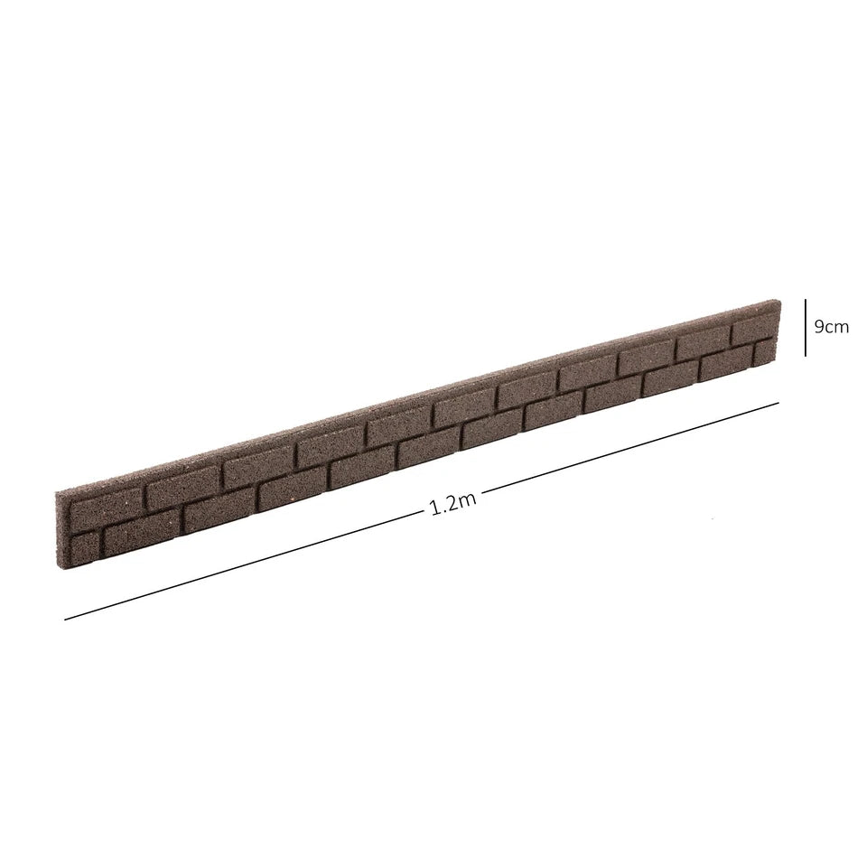 Garden Lawn Edging Flexible Flower Bed Border Wall Eco Recycled Rubber 'EZ' NEW