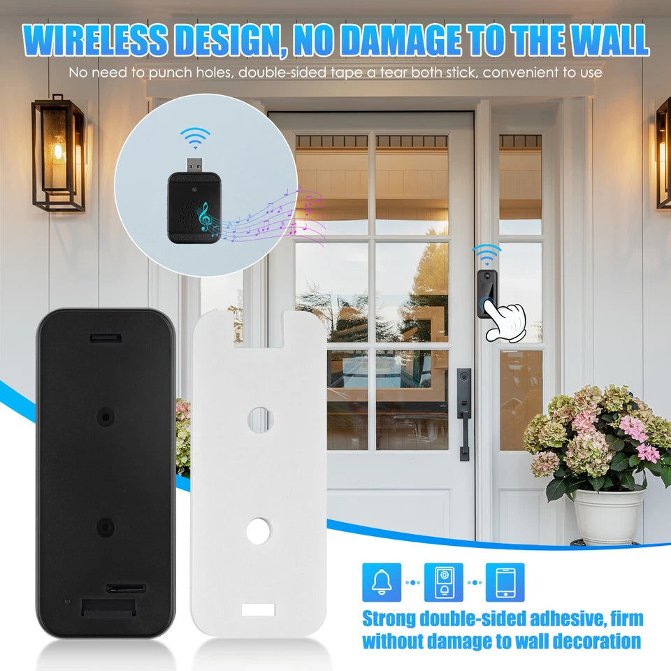 Wireless WiFi Smart Video Doorbell Phone Security Camera Door Ring Intercom Bell