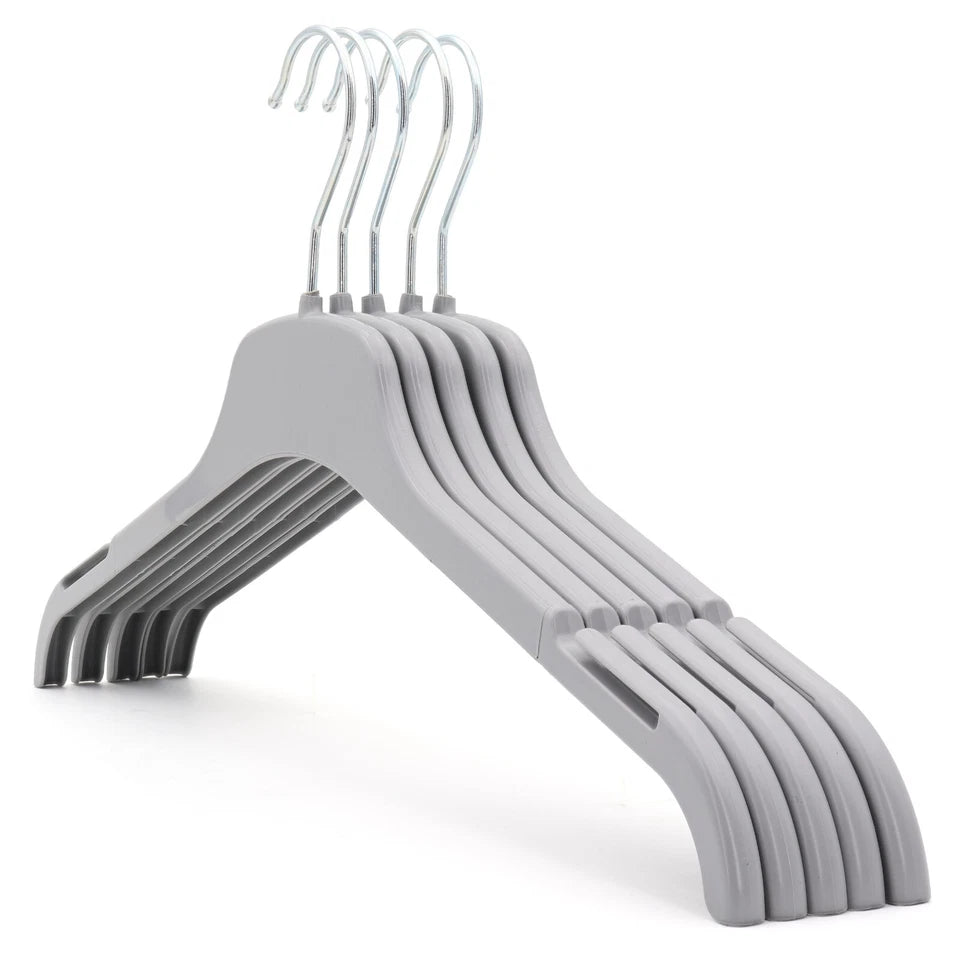Strong Plastic Coat Clothes Hangers for Tops, Shirts, Dresses