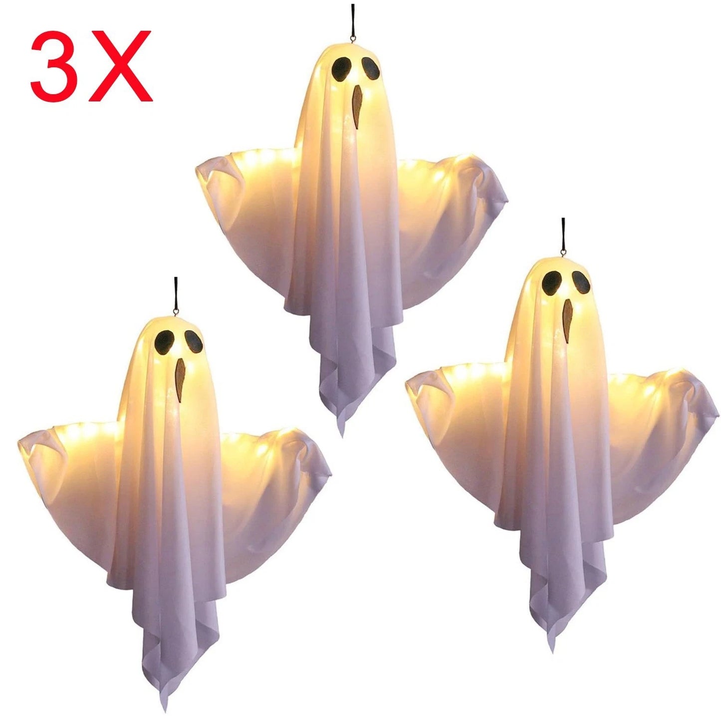 3X Halloween Decoration LED Light Ghost Outdoor Garden Party Home Hanging Props
