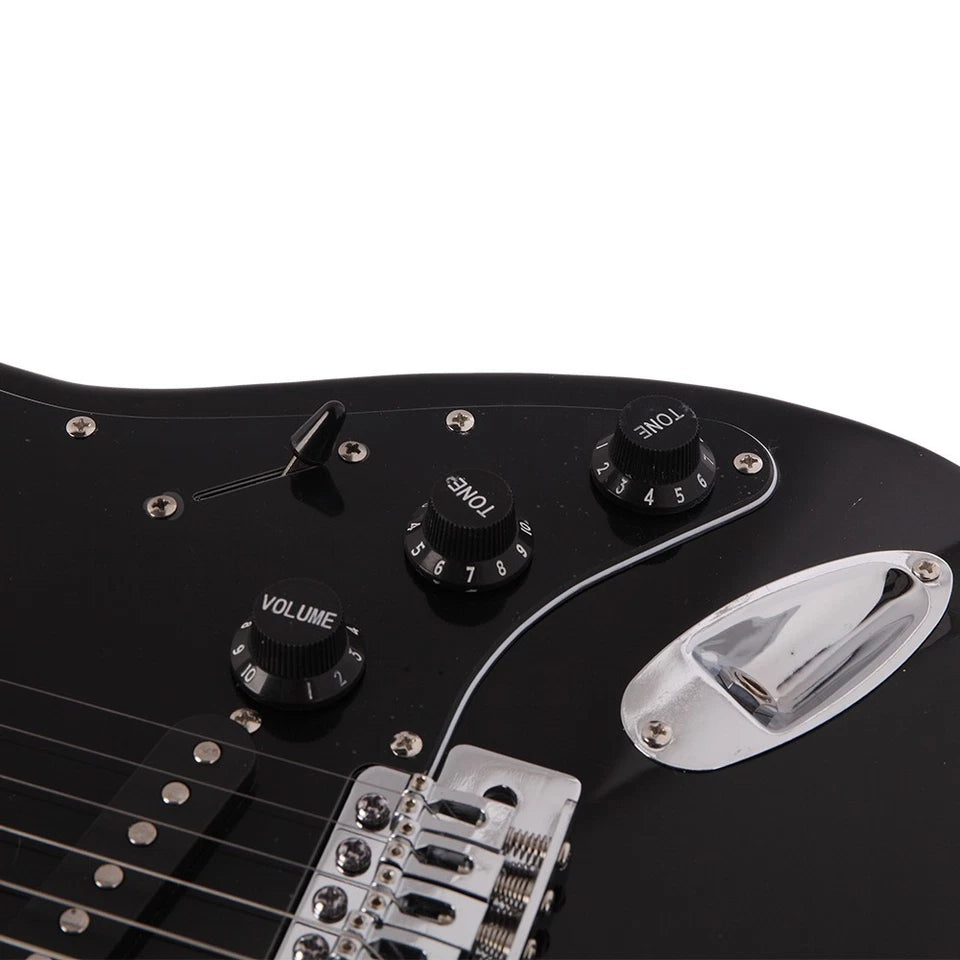 Glarry GST Electric Guitar W/ Pickguard 3 Single Pickup Bag Strap Wire Plectrum