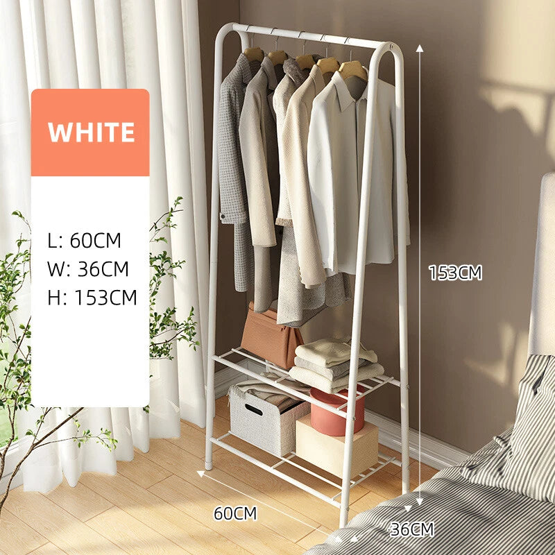 Metal Clothes Rail Hanging Rack Garment Display Stand Storage Shelf