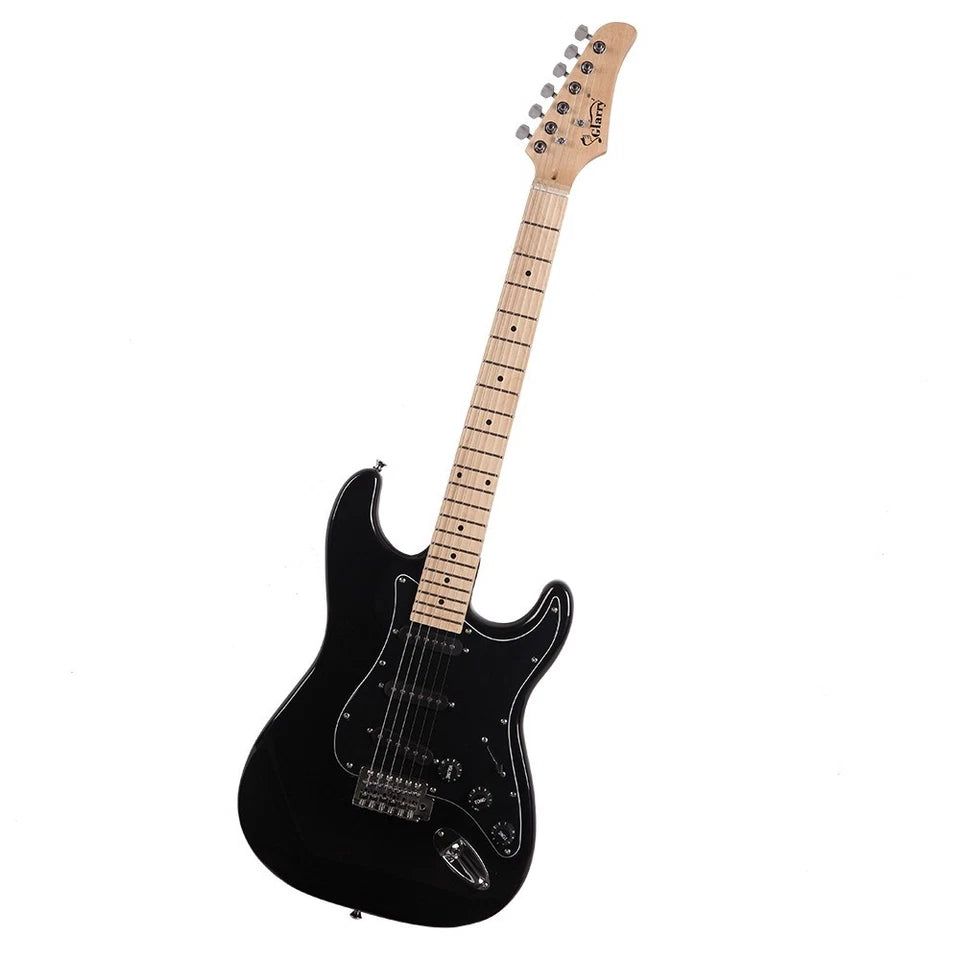 Glarry GST Electric Guitar W/ Pickguard 3 Single Pickup Bag Strap Wire Plectrum