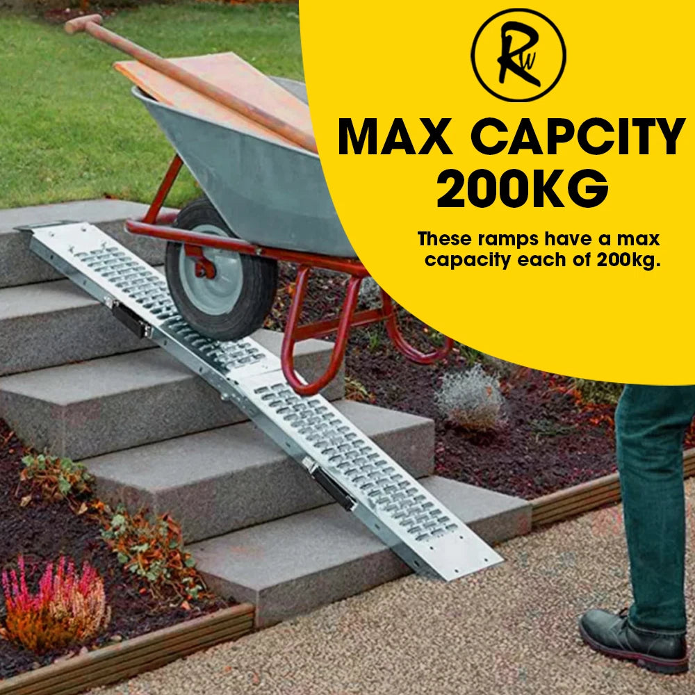Ramp Folding Steel Loading x1 200KG 1.8 Metre Trailer Motorbike Motorcycle