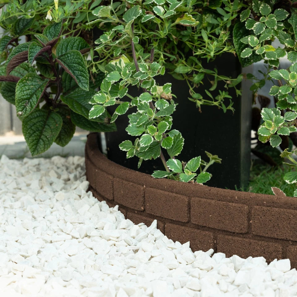 Garden Lawn Edging Flexible Flower Bed Border Wall Eco Recycled Rubber 'EZ' NEW