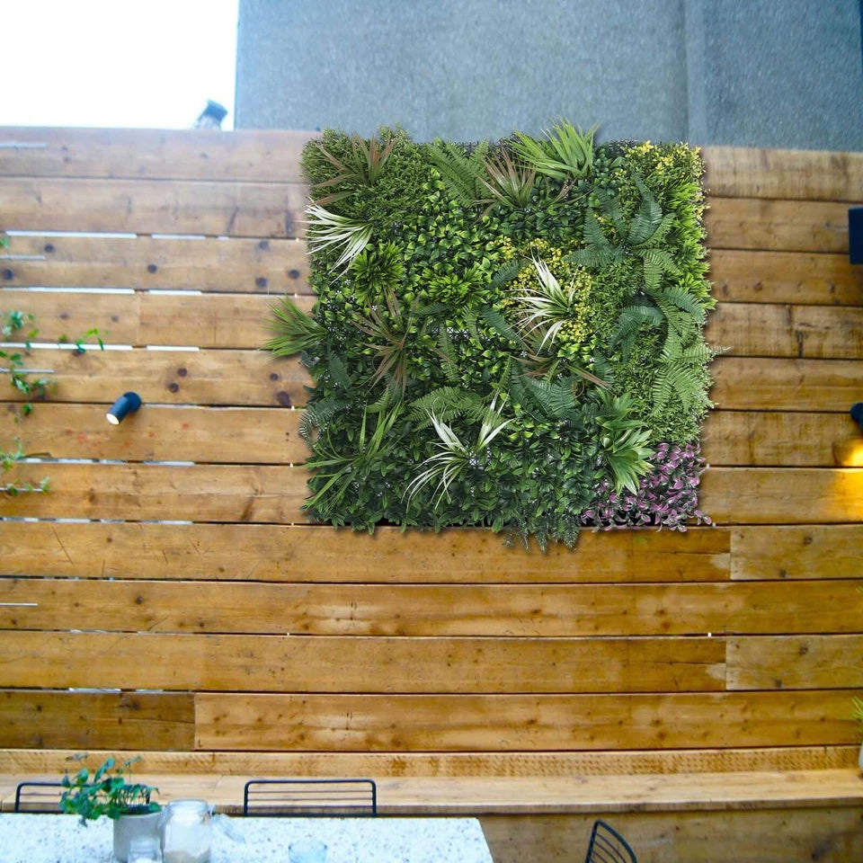 Artificial Green Living Wall Hedge Plant Panel In / Outdoor UV Stable 100x100cm