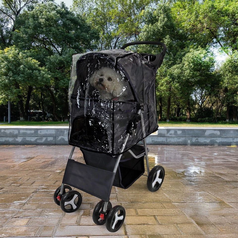 Pet Stroller Dog Cat Puppy Pram Pushchair Travel Cart Jogging Buggy Carrier
