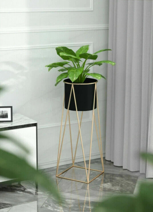 Metal Planter Stand With Plant Pot Flower Pot