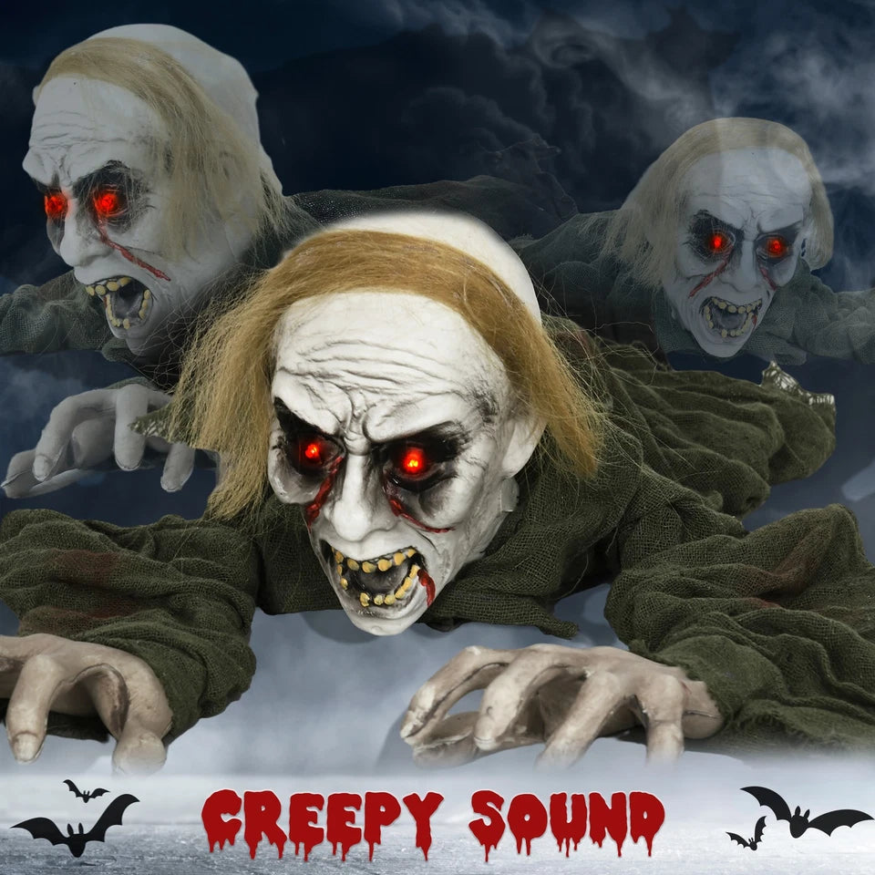 167 cm Halloween Crawling Zombie, Outdoor Animated Prop