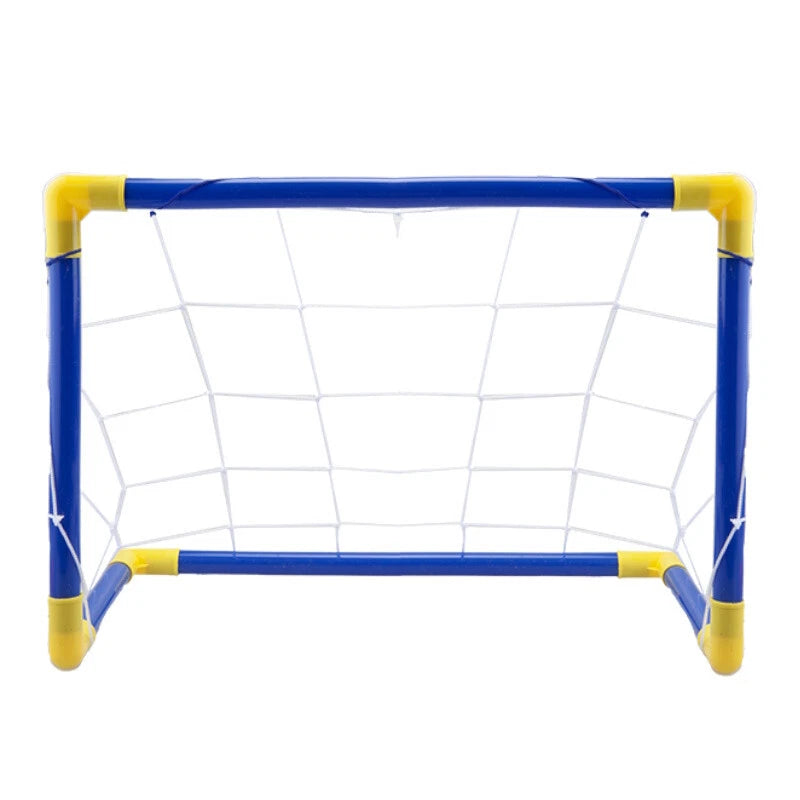 2 x Childrens Football Soccer Goals, Ball, Pump Posts & Nets Indoor Outdoor Set