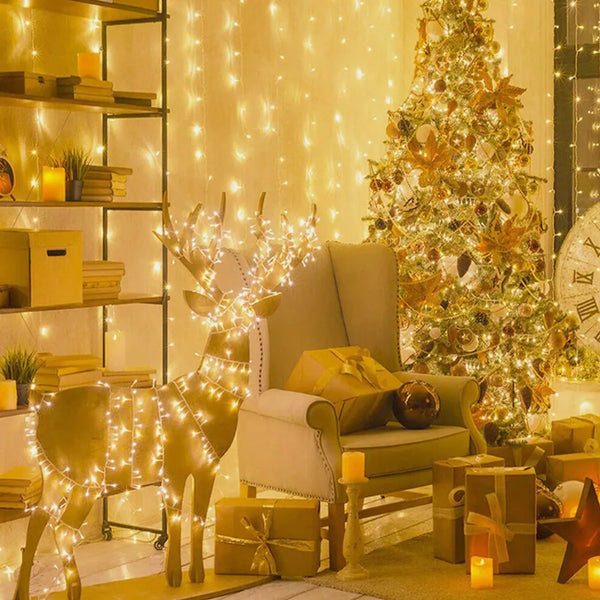 Fairy String Lights 10-50m Mains Plug In Christmas Tree Indoor & Outdoor Remote