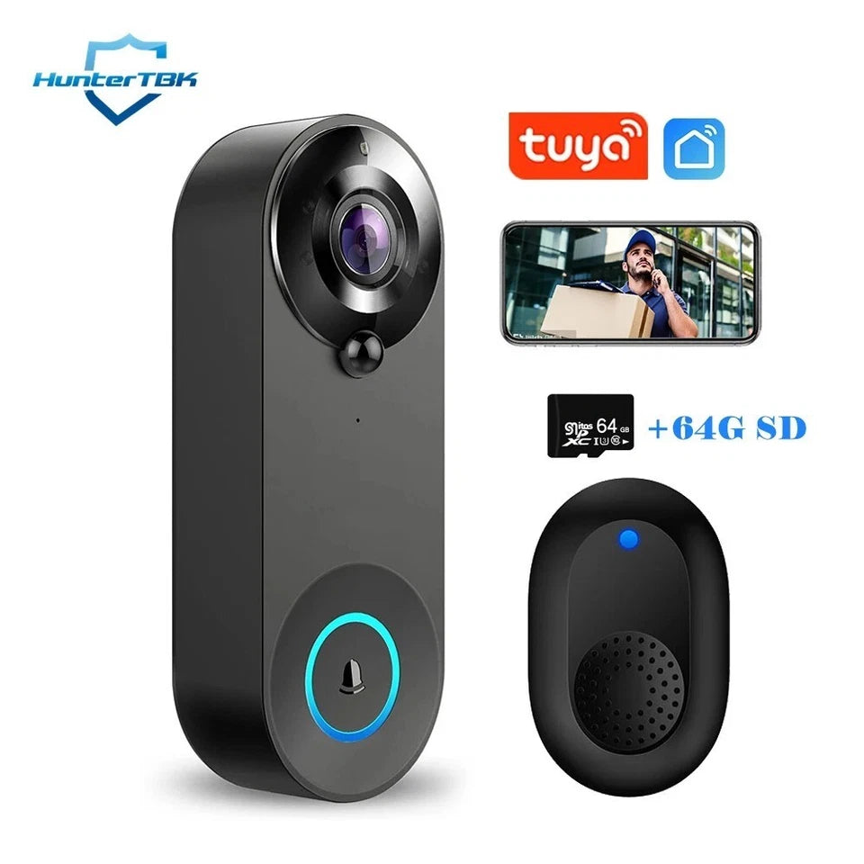 1080P Wireless Video Doorbell with Two - Way Audio Motion Detect & Night Vision HD