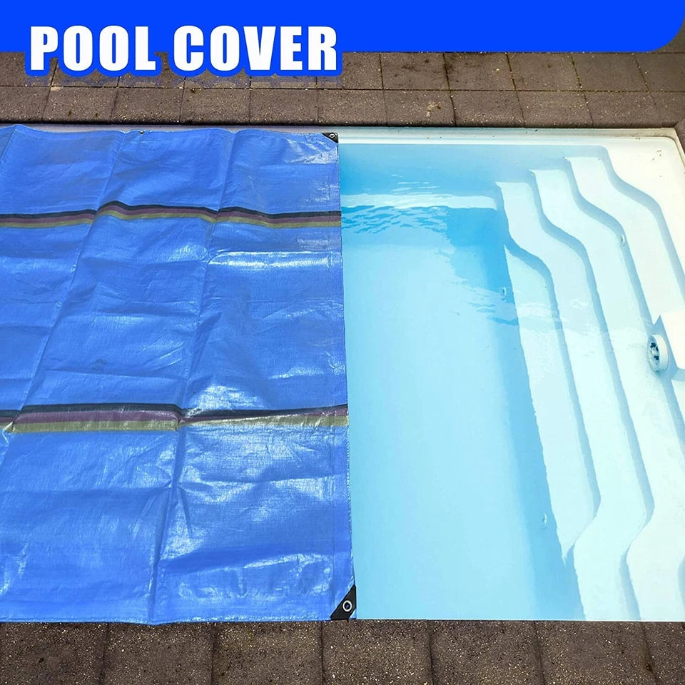 10m x 10m Heavy Duty Waterproof Tarpaulin with Eyelets Cover Ground Sheet