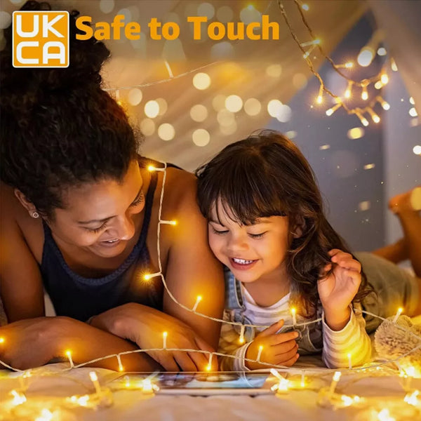 Fairy String Lights 10-50m Mains Plug In Christmas Tree Indoor & Outdoor Remote