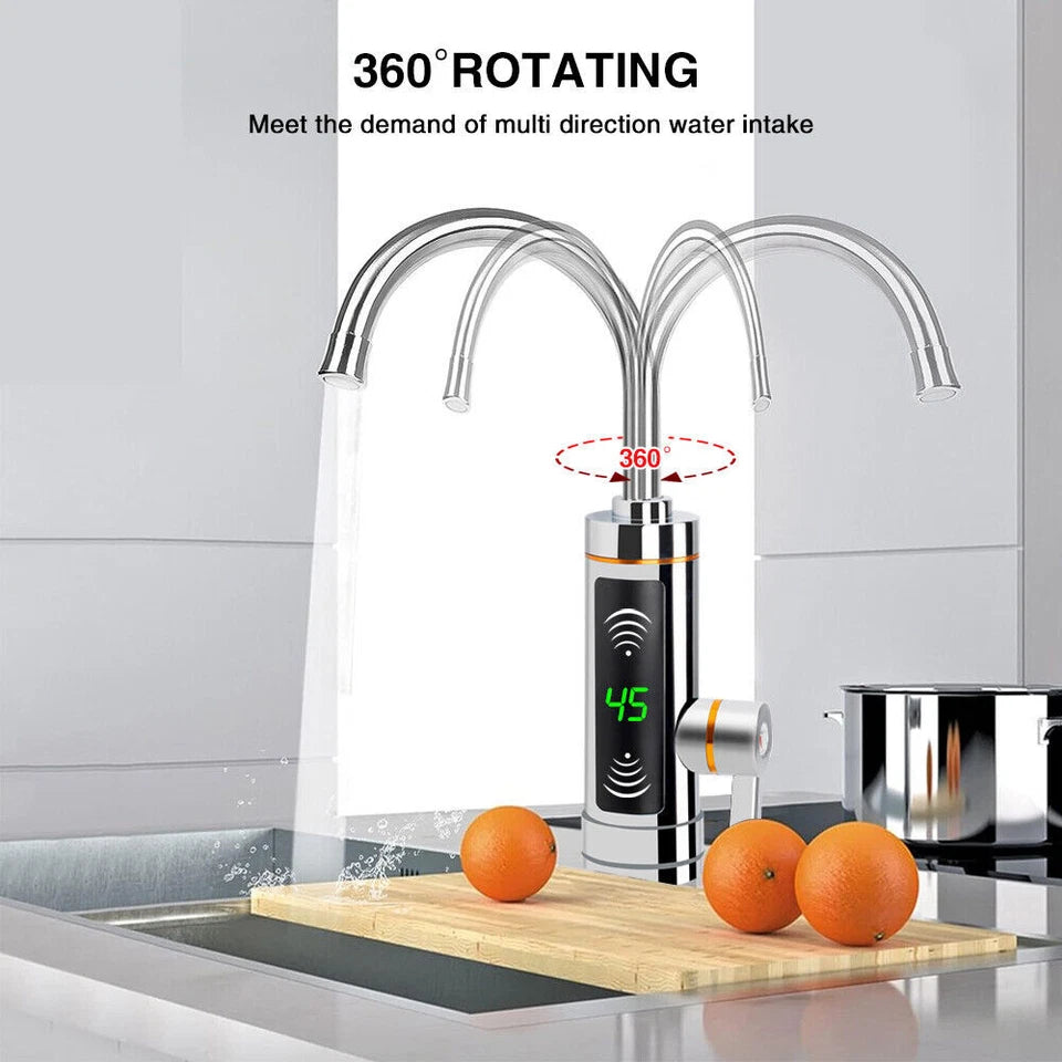 Electric Heating Tap Kitchen Bathroom Fast Instant Hot Water Heater Faucet UK
