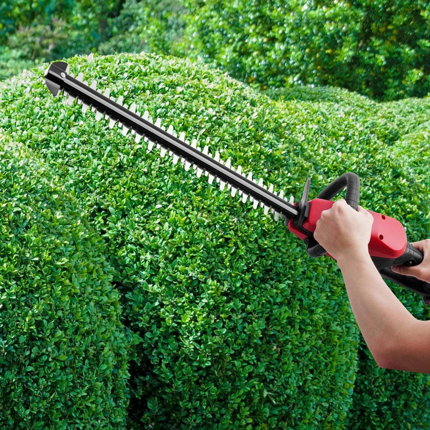 Electric Cordless Hedge Trimmer Tree Branch Cutter Tool with Battery & Charger