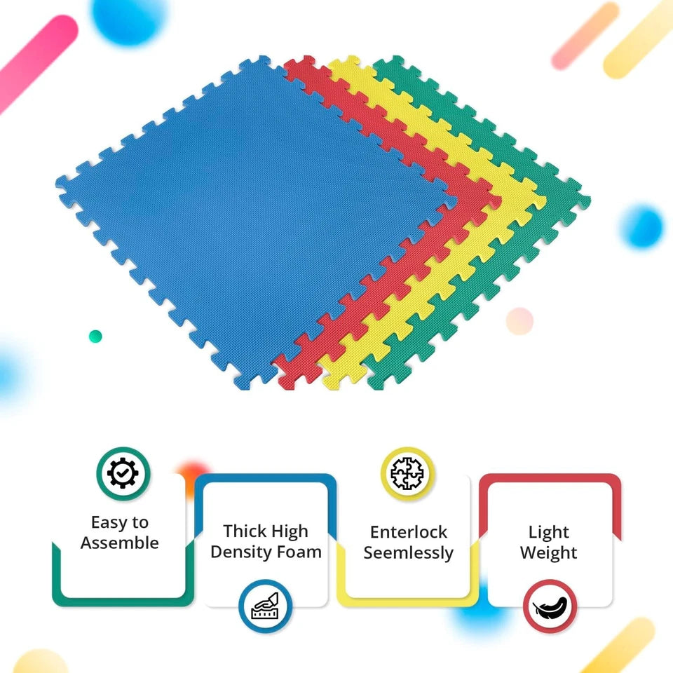 Large Eva Foam Mat Soft Floor Tiles Interlocking Play Kids Baby Mats Gym 30x30cm