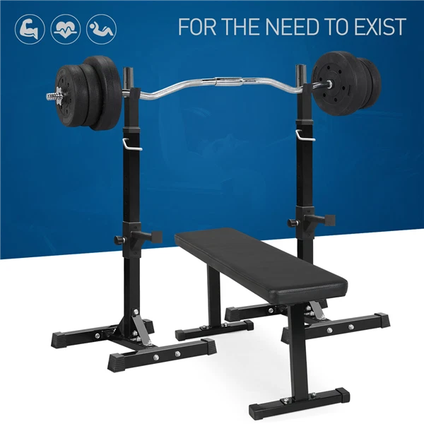 Squat Racks Barbell Rack Stand Adjustable Olympic Weight Bench Press Home Gym