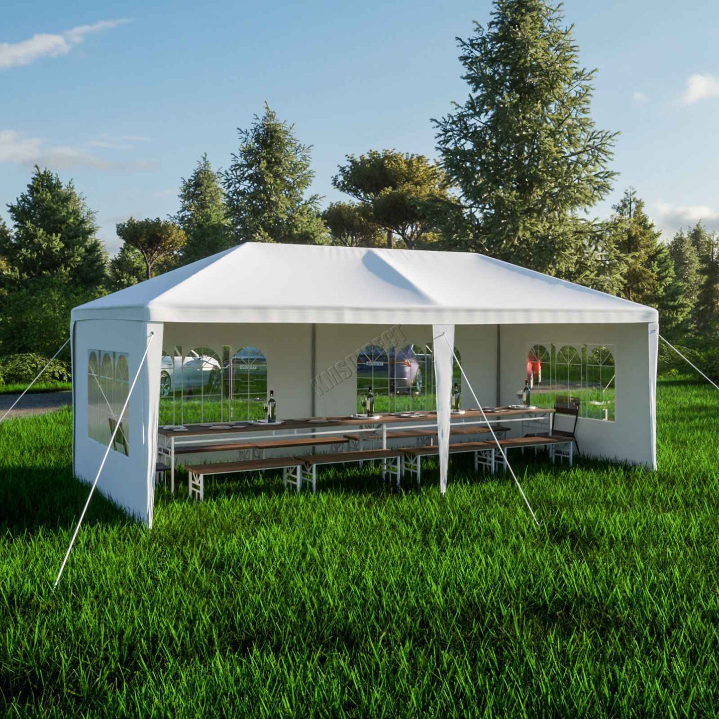 3x6m Garden PE Gazebo Party Wedding Camping