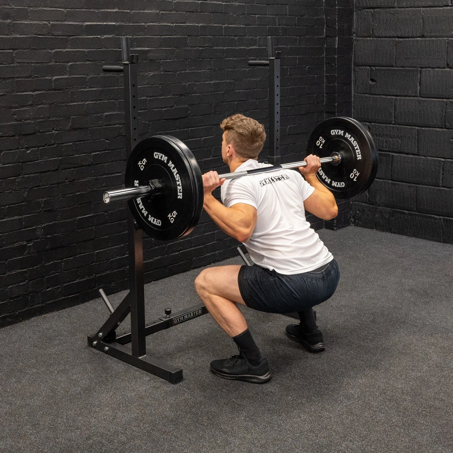 GYM MASTER Adjustable Squat Dip Rack Weight Lifting Stand Power Cage Frame