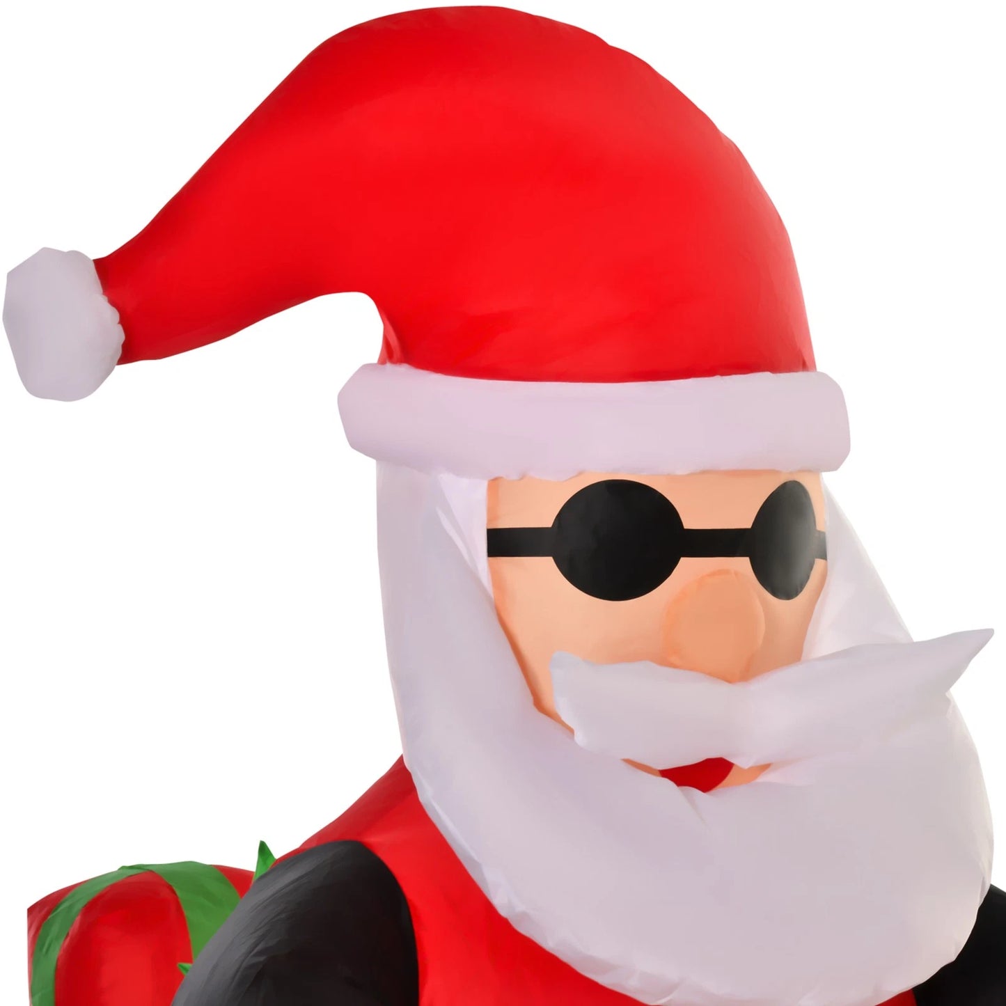 5.5ft Inflatable Santa Claus Riding Motorcycle Christmas Decoration w/ LED Light