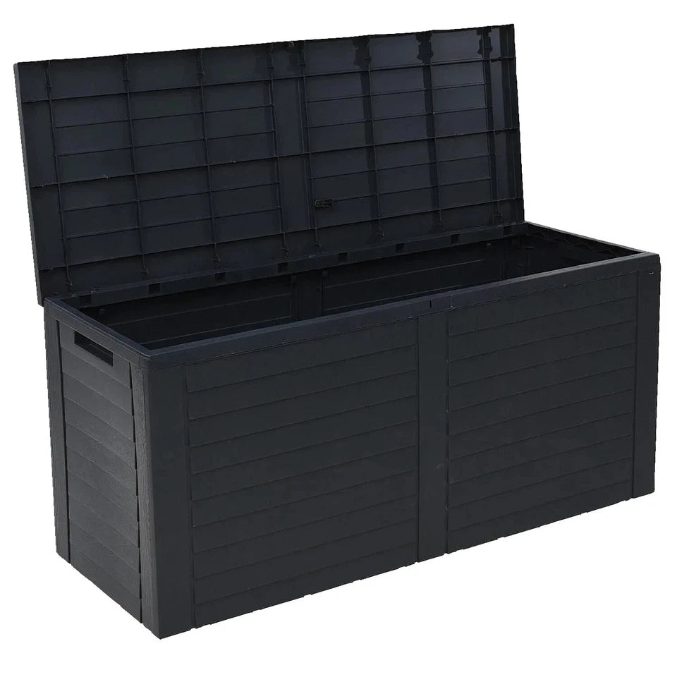 240L Large Outdoor Storage Box Garden Patio Plastic Chest Lid Container